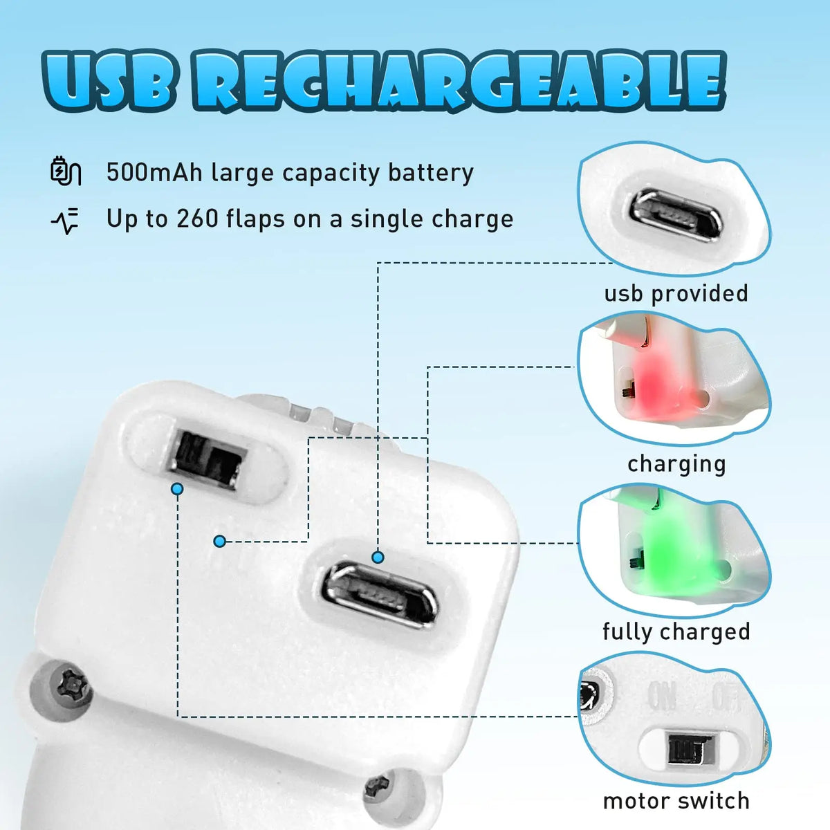 Smart Electric Rechargeable Plush Flapping Bird Toy for Cats Touch Activated Sparrow Interactive Cat Toy